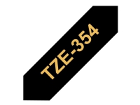 Brother TZe-354 - guld på sort 24mm x 8m