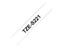 Brother TZe-S221 - sort på hvid 9mm x 8m - ekstra stærkt klæbemiddel