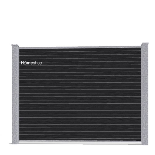 Wimex WPC Komposit hegn - Dark-Wood Z-profil Startsæt H 140 cm B 197 cm