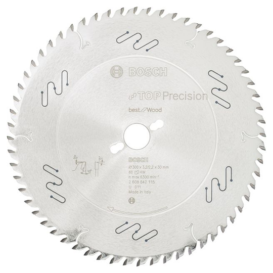 Bosch Rundsavsklinge Top Precw 300x3,2x30mm 60t - 2608642115