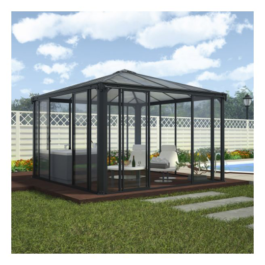Palram - Canopia Ledro 3000 lukket havepavillon, antracitgrå - 540-097