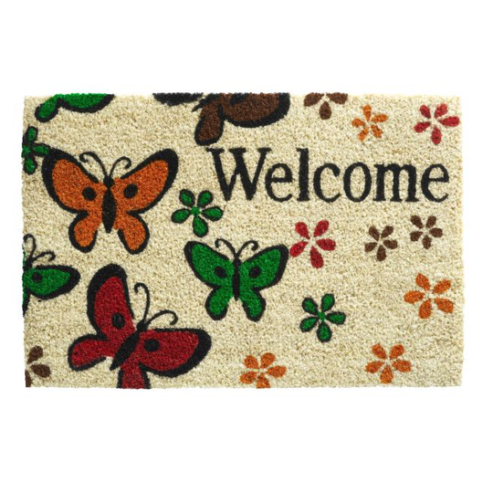 Kokos Måtte Welcome Butterfly 400 Welcome Butterfly - 400x600 mm