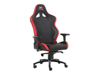 Nordic Gaming Heavy Metal - Spillestol - armstøtter - T-formet - vippe - drejeled - metal, nylon, stål, skum, PU-behandlet læder - sort, rød