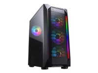 Cougar MX410 Mesh-G RGB - Tower - ATX - sidepanel med vindue (hærdet glas) - ingen strømforsyning - USB/Lyd