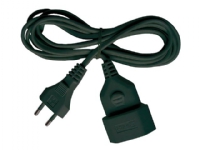 brennenstuhl H03VVH2-F 2x0.75 - Forlængerkabel til strøm - IEC 60906-1 (hun) til Europlug (han) - 5 m - flad - sort