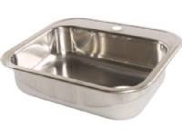 INTRA JUVEL Juvel BK480B-R02 børstet rustfri køkkenvask 48x34 cm til nedfældning - bagkant for plads til armatur samt basketstrainer
