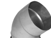 kort bøj.ø160 45° MF/NP - kort galvaniseret muffe/nippel
