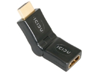 ICIDU - HDMI adapter - HDMI han til HDMI hun - sort