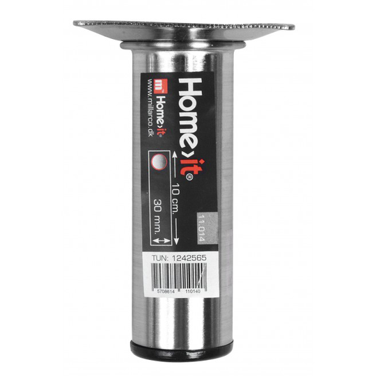 Home-it Bordben 10 cm. - dia. 30 mm. - børstet stål