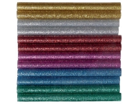 Limstænger m/glimmer 7,2mm 10cm 6x2ass. farver