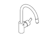 Grohe DIY Feel etgr køk - udtr.mouss etgr køk bat, C-tud, ethulsmontage, zero 32671002