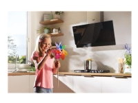Gorenje Essential WHI949EXBG - Hætte - skorsten vinklet - bredde: 90 cm - dybde: 33.5 cm - udtrækning og recirkulation (-) - med intern motor - rustf