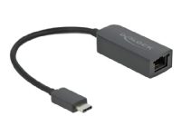 Delock - Netværksadapter - USB-C 3.2 Gen 1 / Thunderbolt 3 - 2.5GBase-T - sort