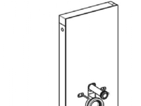 Geberit Monolith cisternemodul - 480x106x1010mm 3/6ltr sort