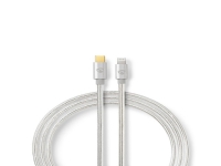 Nedis - Lightning-kabel - Lightning han til USB-C han - 2 m - aluminium - for Apple iPad/iPhone/iPod (Lightning)