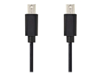 Nedis - DisplayPort kabel - Mini DisplayPort (han) til Mini DisplayPort (han) - 2 m - rund, 1080p support - sort