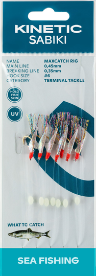 Kinetic Sabiki sildeforfang MaxCatch, Fishskin/Multi