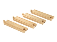 BRIO World - Medium Straight Tracks (pakke med 4)