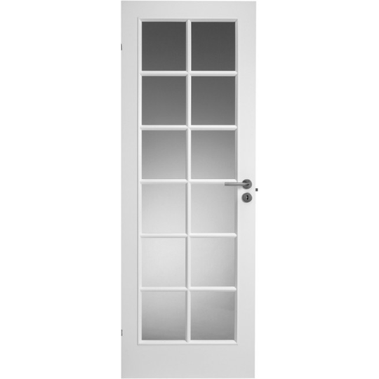 Swedoor Style SP12 hvidmalet dør celle m/glas m8x21 / 72,5x204cm