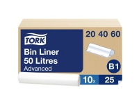 Affaldspose Tork 50 ltr til Affaldsspand Tork 34x90 cm 25 stk.,10 rl/krt