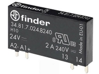 FINDER Solid State relæ 24V DC driftspænding, udgang (1NO) 12 240V AC 2A (40A-10ms)