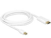 Delock High Speed HDMI - Adapterkabel - Mini DisplayPort han til HDMI han - 1 m - hvid - 4K support