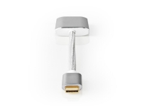 Nedis - Videoadapter - USB-C han til HDMI, USB-C hun - 20 cm - sølv - formet, 4K support