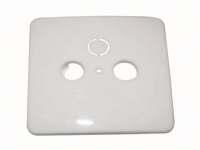 Hirschmann AD 23 - Faceplate - ren hvid - 2 porte