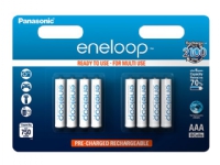 Panasonic eneloop BK-4MCCE - Batteri 8 x AAA - NiMH - (genopladelige) - 750 mAh
