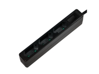 LogiLink LPS229B, 1,5 m, 3 AC stikkontakt(er), Indendørs, Type C, IP20, Sort