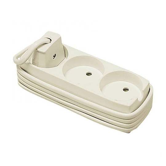 LK Stikdåse 3r M/3 M Ledn. Hvid - 210A16341L