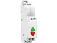 Signallampe iIL Rød+Grøn LED 110-230VAC estimeret til 100.000t Bredde 18mm