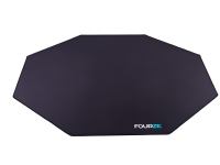 FOURZE Floormat - Stoleunderlag - Octagonal - 120cm - Sort