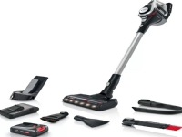 Bosch Serie 8 BCS8224WA, Dry, Filtrering, Bare gulv, Hårdt gulv, Poseløs, Sort, Rød, Stål, 2,4 L