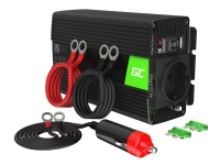 Green Cell INV03DE - DC til AC inverter - DC 12 V - 500 Watt - Europa - sort
