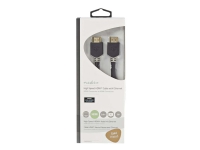 Nedis - HDMI-kabel med Ethernet - HDMI han lige til HDMI han lige - 2 m - antracit (sort) - rund