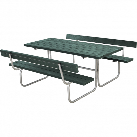 Plus Classic Bord/Bænkesæt m/2 ryglæn - 177 cm - ReTex - Grøn - 185872-31