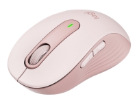 Logitech Signature M650 - Mus - optisk - 5 knapper - trådløs - Bluetooth, 2.4 GHz - Logitech Logi Bolt USB-modtager - rose