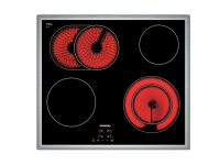 Siemens iQ300 ET645HN17E - Keramisk kogeplade - 4 plader - Niche - bredde: 56 cm - dybde: 49 cm - sort/rustfrit stål - med rustfrit stål-pynt