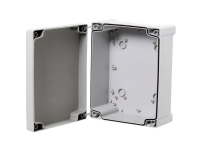 FIBOX Vægskab kasse ABS 240 x 191 x 107 mm grå RAL7035 med grå dæksel IP65 halogenfri med fladt dæksel for tryk og labels