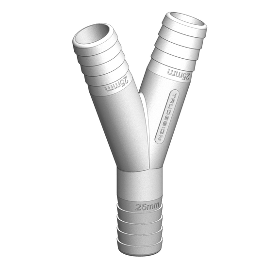 Tru-design Y-kobling 25, 25, 25mm Komposit