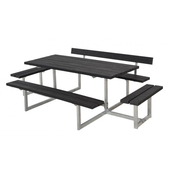 Plus Basic Bord/Bænke-sæt m/1 ryglæn+2 påbygninger genbrugsplast 185814-25