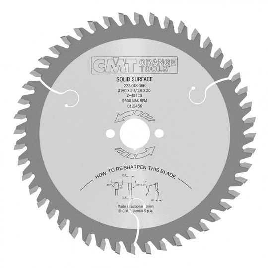 CMT Klinge 160x2,2x20 Z48 TF - 223.048.06H