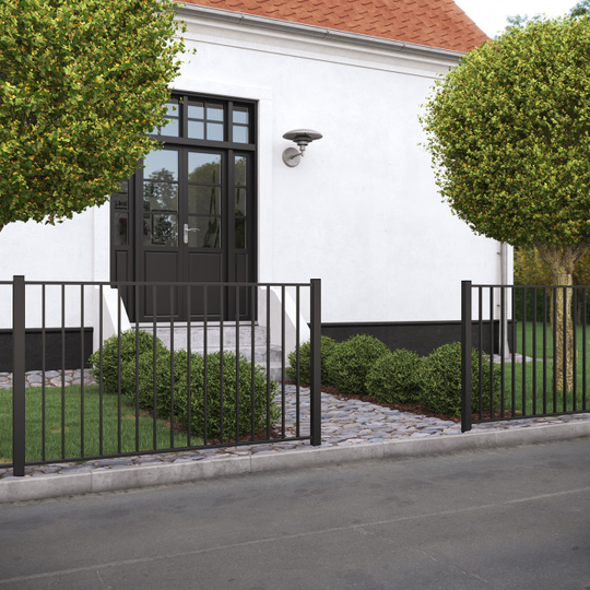 Plus Basic forhavehegn - pulverlakeret sort - 150×85 cm - 17555-15