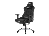AKRACING Pro - Stol - armstøtter - T-formet - drejeled - metal, high-density skum, PU syntetisk læder - sort