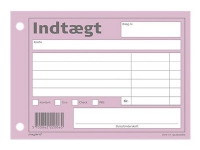Indtægtsbilag Mayland, 148 x 100 mm, 2 huller, rosa 100 ark