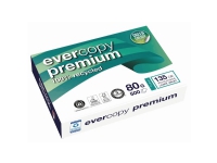 Genbrugspapir Evercopy Premium A4, 80 g, kasse med 5 pakker a 500 ark