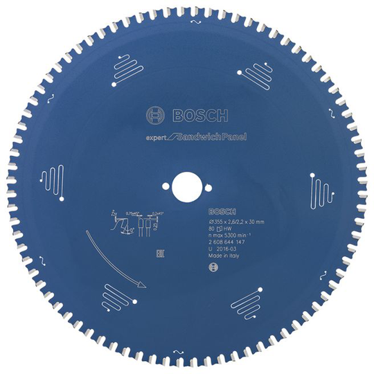 Bosch Rundsavsklinge 355x2,6x30mm 80t Exp Sandwich - 2608644147