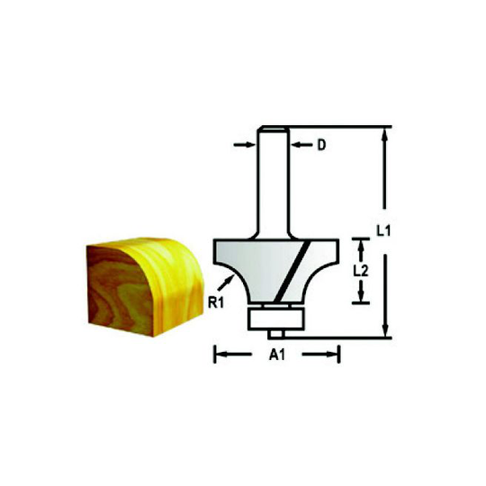Makita Rundingsfræser M.leje 19mm - D-48290