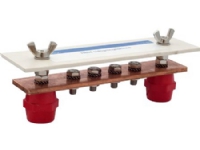 DAN-DELEKTRON Potentialudligningsskinne, kobber skinne 40x5 mm, 4 stk. M8 bolte,